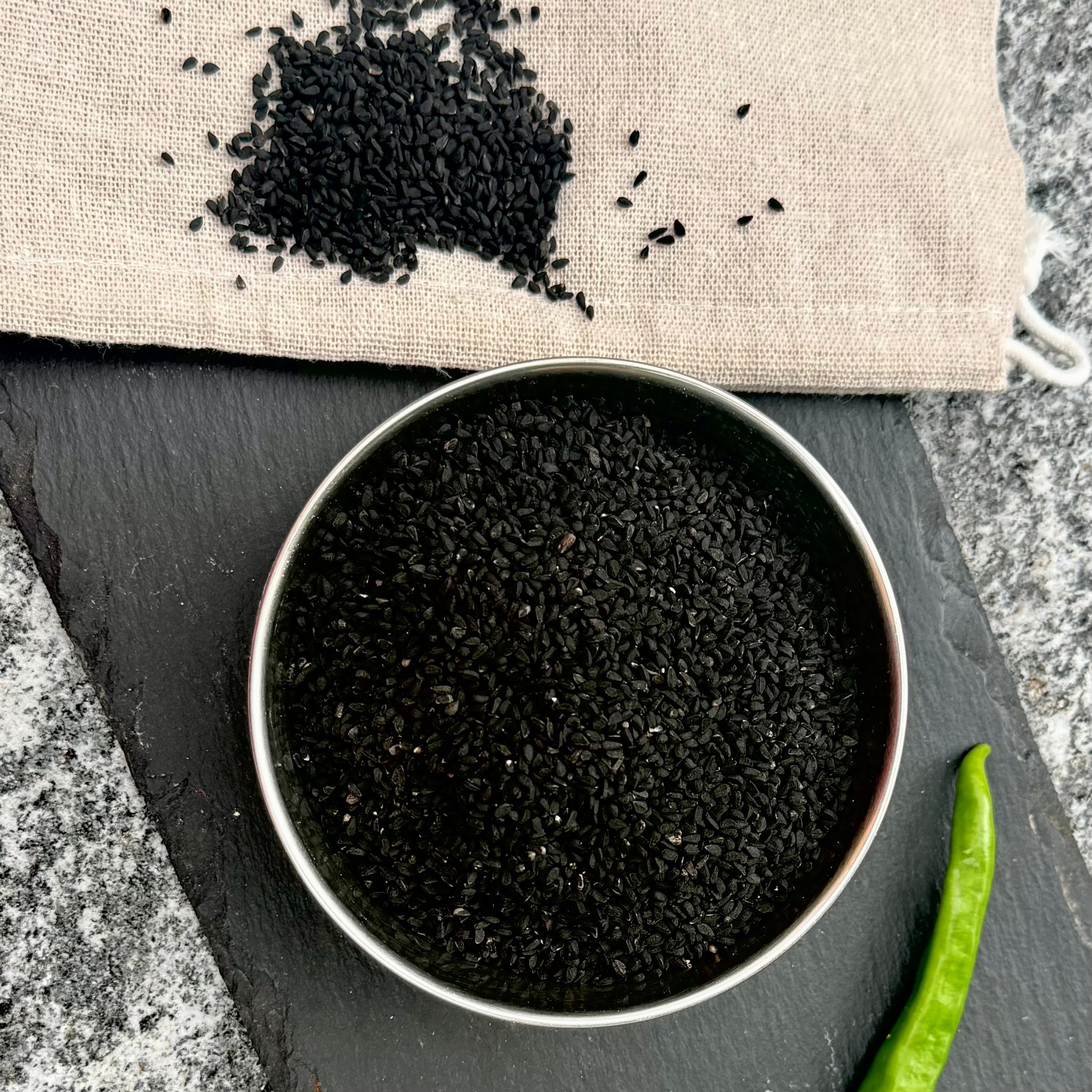 Bio Schwarzkümmelsamen | Kalonji | ganz, 3 mm